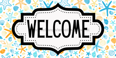 Beach Welcome Sign, DCO-01247, Sign For Wreath, 6x12